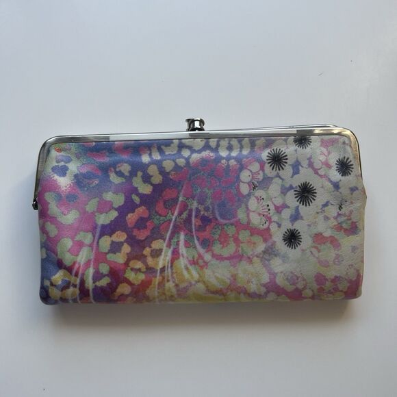 Hobo The Original Wallet Lauren Multicolor Pink Purple Artsy - Picture 1 of 7